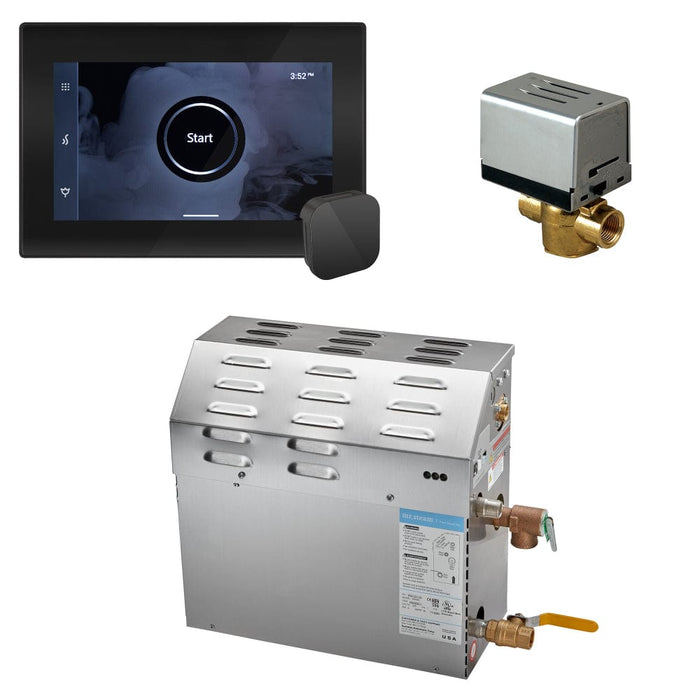 Mr.Steam MS iSteamX Super iSteamX Steam Shower Generator Package with iSteamX Control Matte Black
