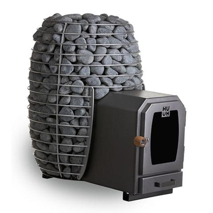 HUUM Hive Wood Series 17_0kW Sauna Wood Stove w Firebox Extension side view