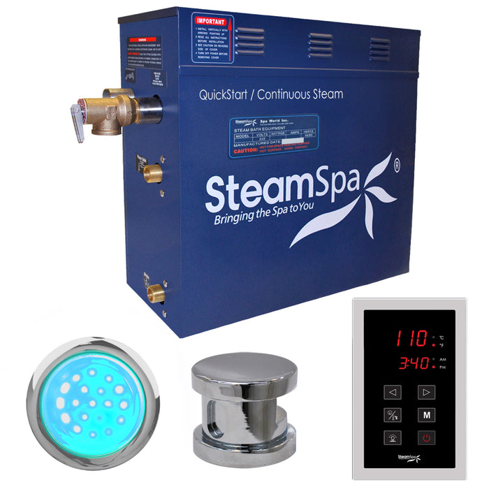 SteamSpa Indulgence 6kW QuickStart Acu-Steam Bath Generator Package