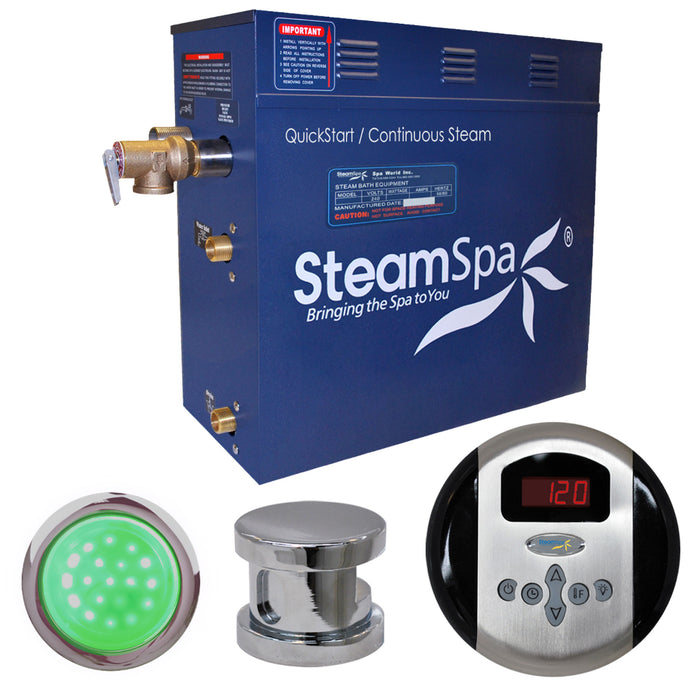 SteamSpa Indulgence 9 KW QuickStart Acu-Steam Bath Generator Package