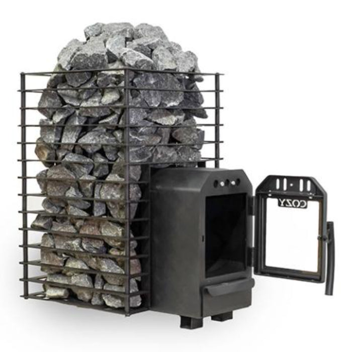 Cozy Heat Quattro Thru-Wall Wood Burning Sauna Stove
