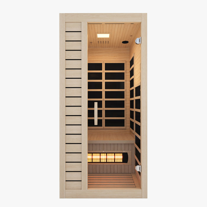 SteamSpa Infrared Home Sauna Hemlock Wooden Indoor 1 Person Infrared Sauna Spa