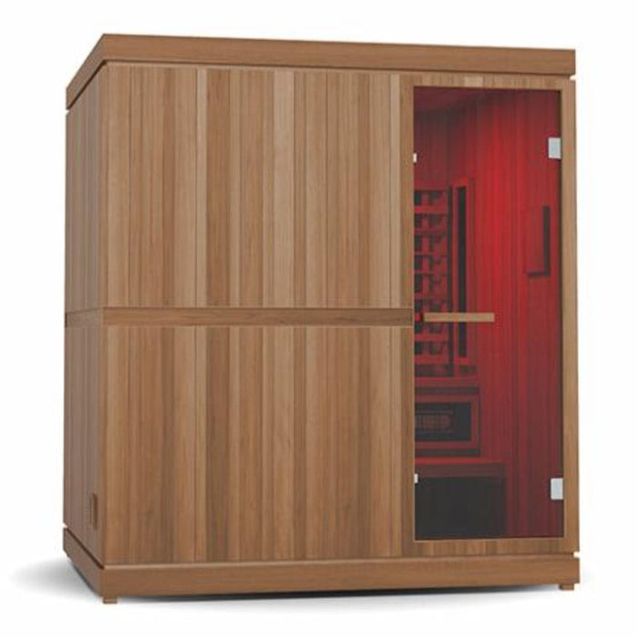 infrared sauna for home in a corner right view in white background
