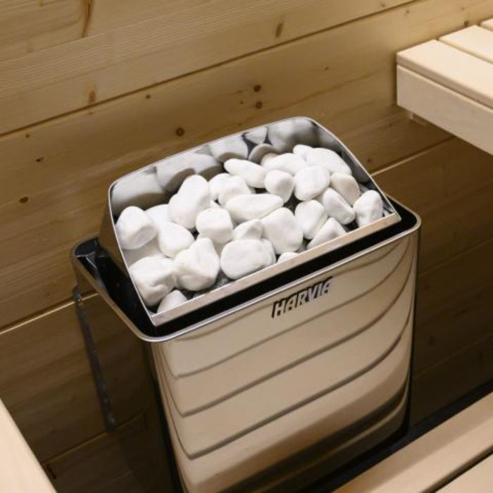 Harvia White Sauna Stones Rounded 5-10cm