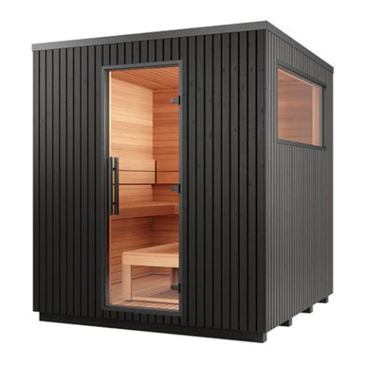 Auroom Garda Outdoor Home Sauna Cabin Black Thermo Pine side window