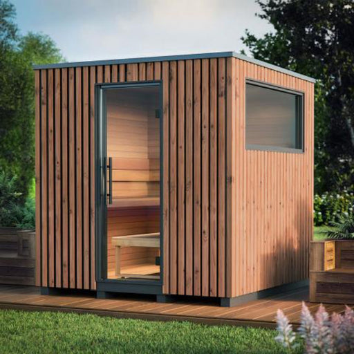 Auroom Garda Outdoor Home Sauna Cabin Thermo pine side view