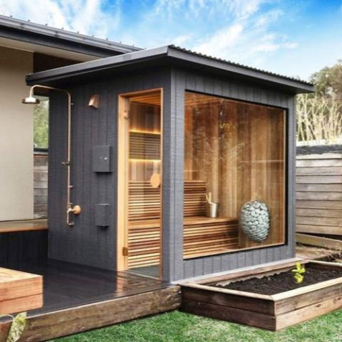 HUUM Drop Series Electric Sauna Heater 4_567_59kW installed outdoor