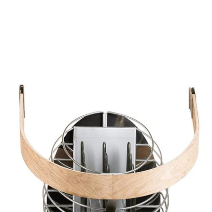 HUUM Drop Series Sauna Heater Safety Rail installed top view