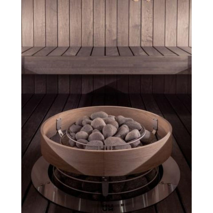 HUUM Hive Mini Series Sauna Heater Safety Rail installed