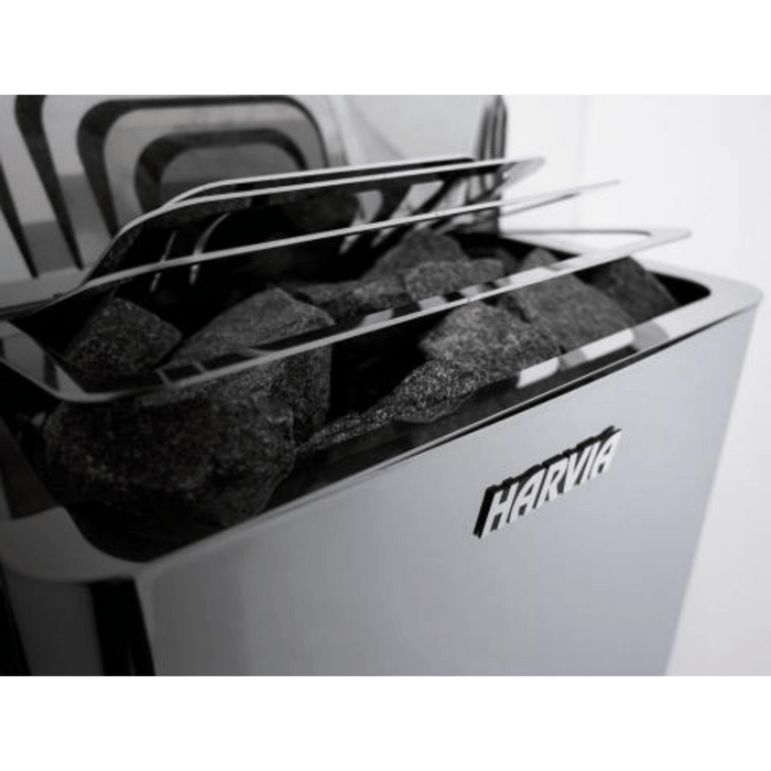 Harvia Sauna Heater The Wall Series 6kW Black Stainless Steel top view