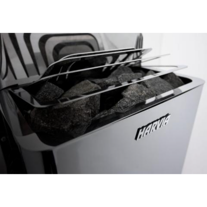 Harvia Sauna Heater The Wall Series 8kW Black Stainless Steel top view