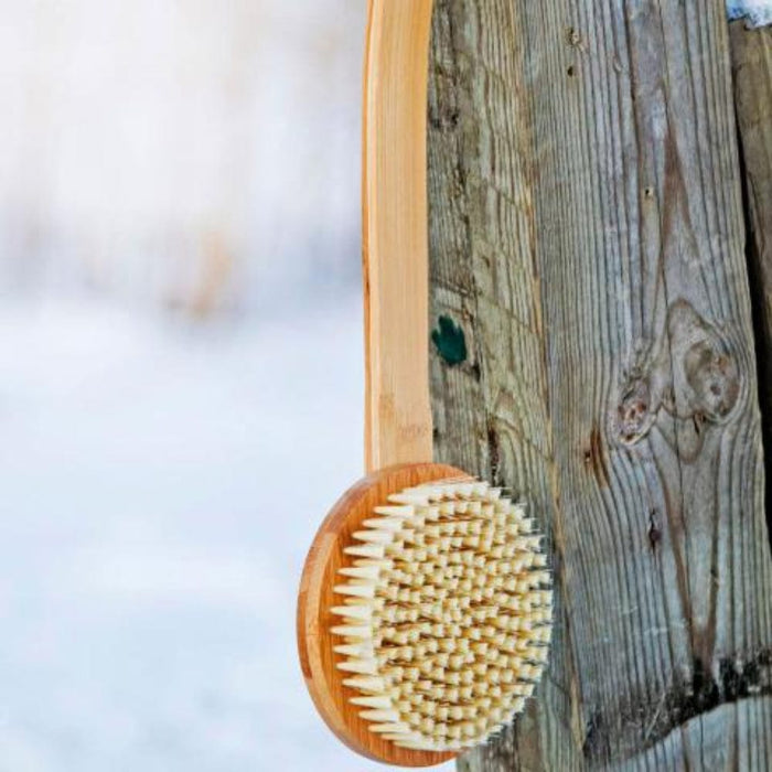 Kolo Sauna Bath Brush with Handle Natural Bamboo
