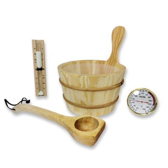 SaunaLife Bucket and Ladle Package 1, Ladle, Timer and Thermometer