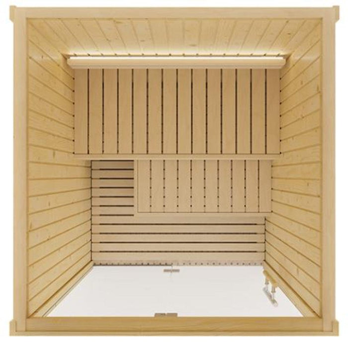 SaunaLife 2 Person Indoor Sauna Model X2 floor plan