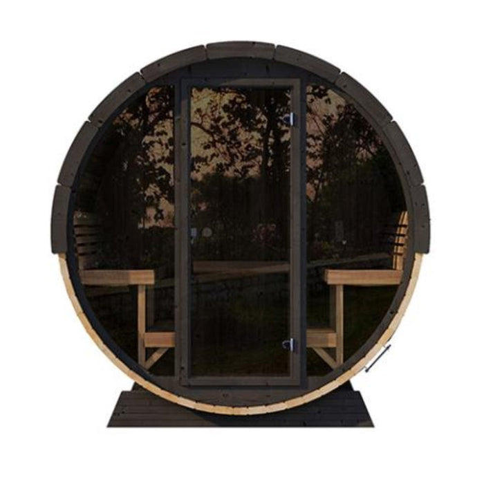 SaunaLife Ergo Elegance Series Outdoor Sauna Barrel EE8G front view