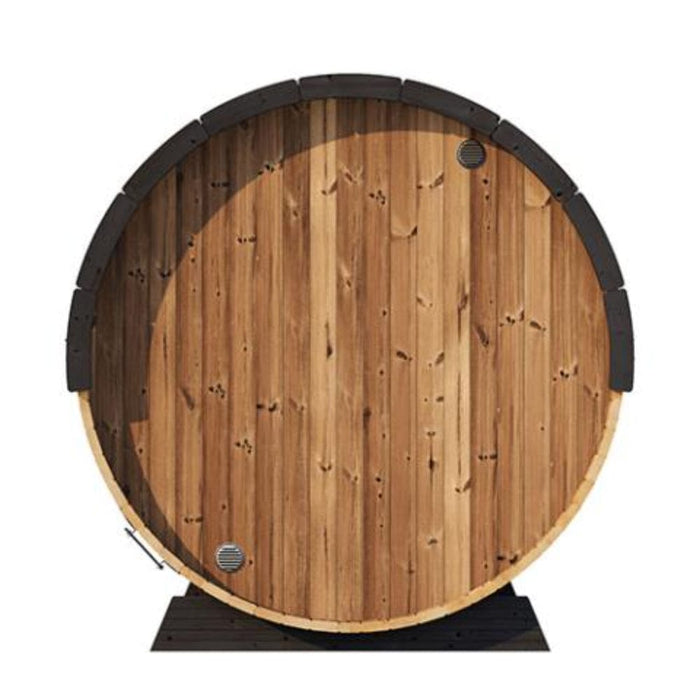 SaunaLife Ergo Elegance Series Outdoor Sauna Barrel EE8G rear view
