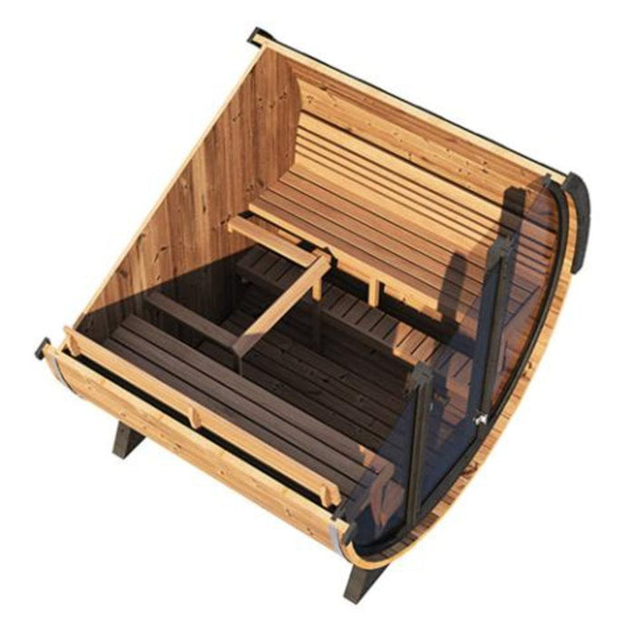 SaunaLife Ergo Elegance Series Outdoor Sauna Barrel EE8G top view
