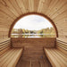 SaunaLife Ergo Series Outdoor Sauna Barrel Window E6W interior view