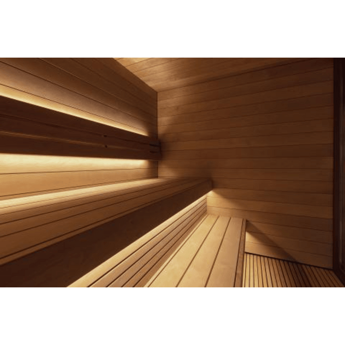 SaunaLife G7S Pre Assembled Outdoor Home Sauna interior benches