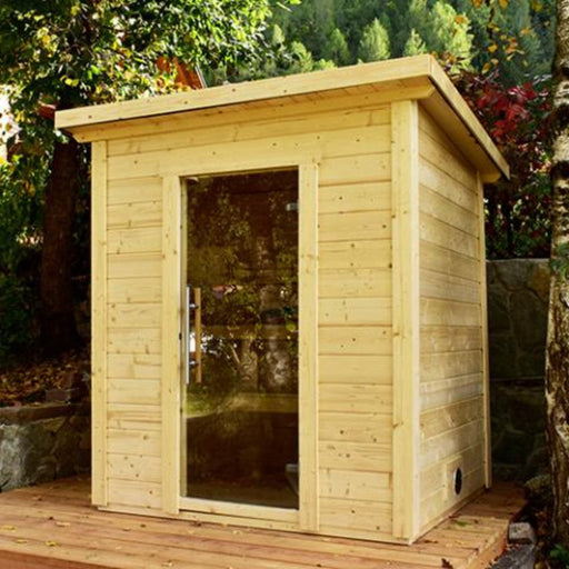 SaunaLife Garden Series Home Outdoor Sauna Kit G2 in backyard