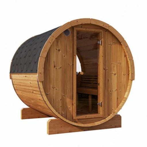 SaunaLife Model E7W Outdoor Sauna Barrel Window in white background