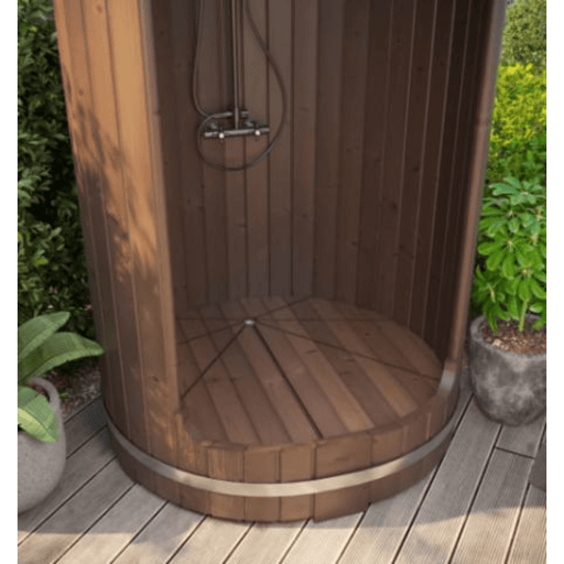 SaunaLife Rain Series Outdoor Barrel Shower Kit Model R3 barrel close