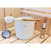 SaunaLife Sauna Bucket and Ladle Timer Thermometer Package 2 white