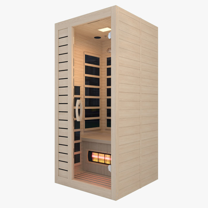 SteamSpa Infrared Home Sauna Hemlock Wooden Indoor 1 Person Infrared Sauna Spa