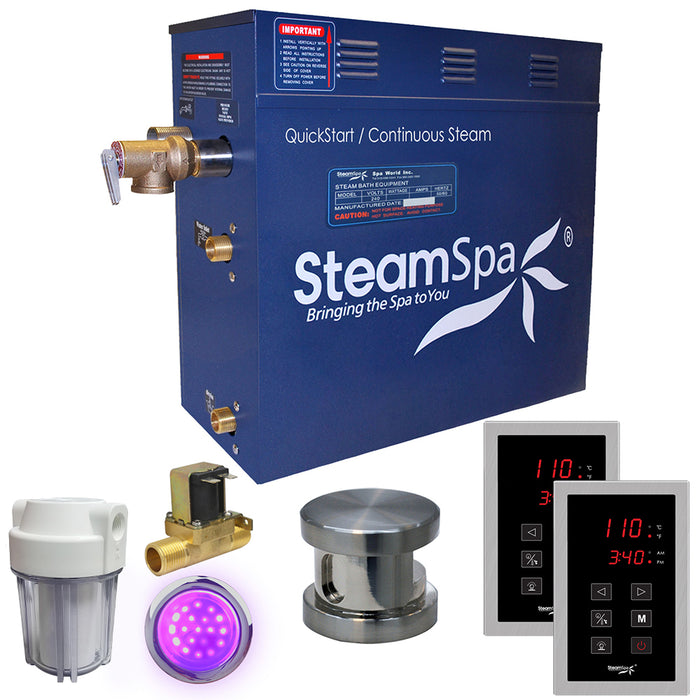 SteamSpa Royal 7.5kW QuickStart Acu-Steam Bath Generator Package with Built-in Auto Drain