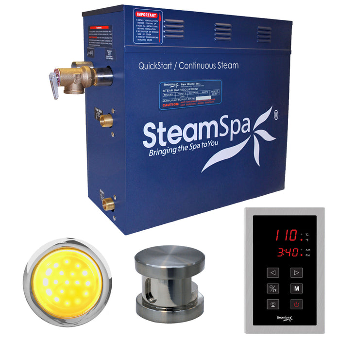 SteamSpa Indulgence 6kW QuickStart Acu-Steam Bath Generator Package