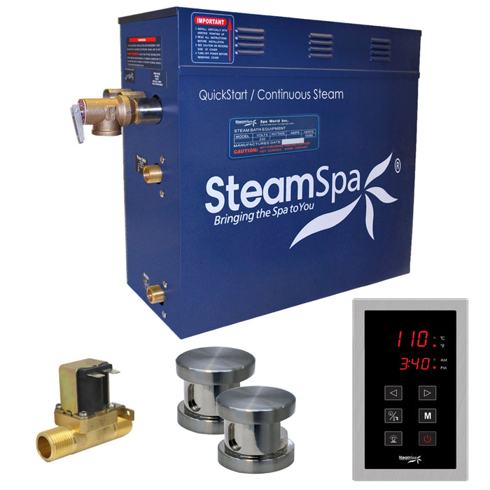 SteamSpa Oasis 10.5kW QuickStart Acu-Steam Bath Generator Package with Built-in Auto Drain