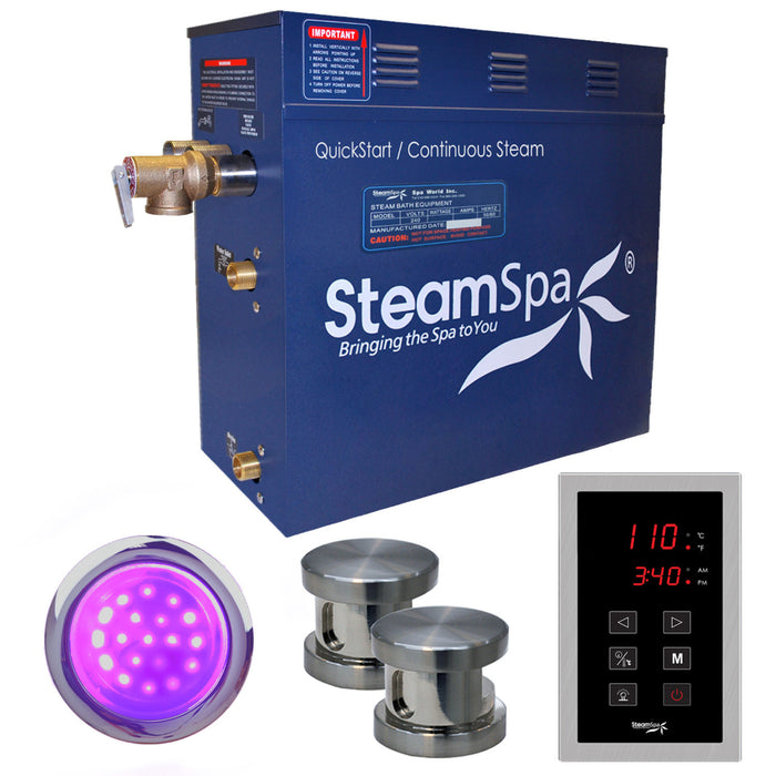 SteamSpa Indulgence 12kW QuickStart Acu-Steam Bath Generator Package