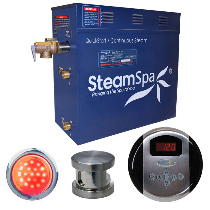 SteamSpa Indulgence 6kW QuickStart Acu-Steam Bath Generator Package
