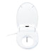 brondell swash 1400 luxury bidet toilet seat white front view open lid up close