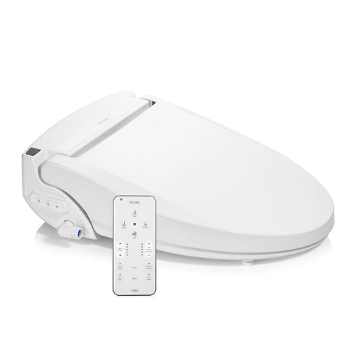 brondell swash dr802 bidet toilet seat corner view with remote