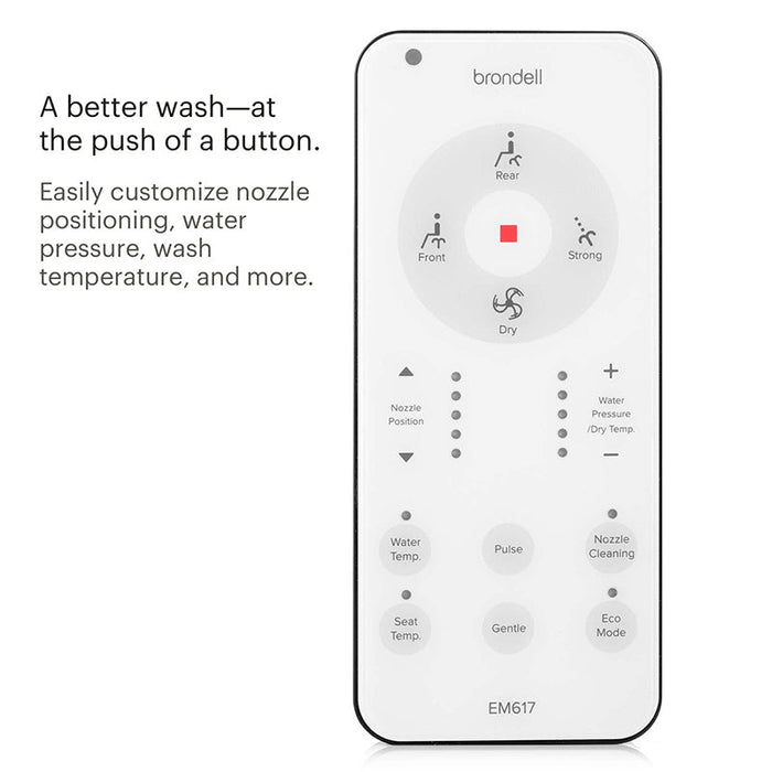 brondell swash em617 bidet toilet seat remote control features