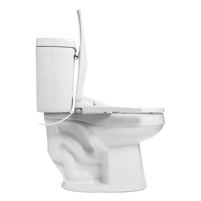 brondell swash thinline t22 bidet toilet seat side view with toilet