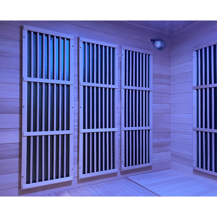 SteamSpa Infrared Home Sauna Hemlock Wooden Indoor 5 Person Infrared Sauna Spa