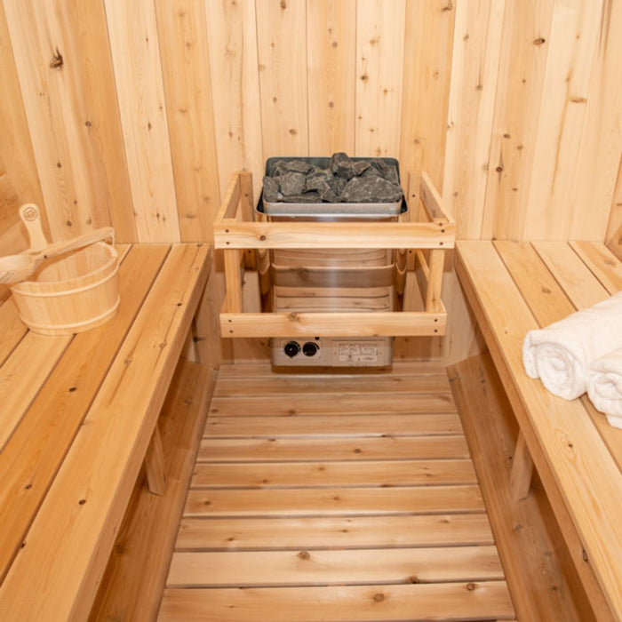dundalk barrel sauna interior top view