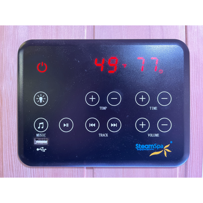 SteamSpa Infrared Home Sauna Hemlock Wooden Indoor 1-2 Person Infrared Sauna Spa