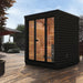 external sauna cabins corner view