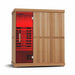finnmark infrared sauna corner view in a plain white background