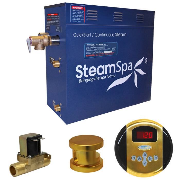SteamSpa Oasis 7.5kW QuickStart Acu-Steam Bath Generator Package with Built-in Auto Drain