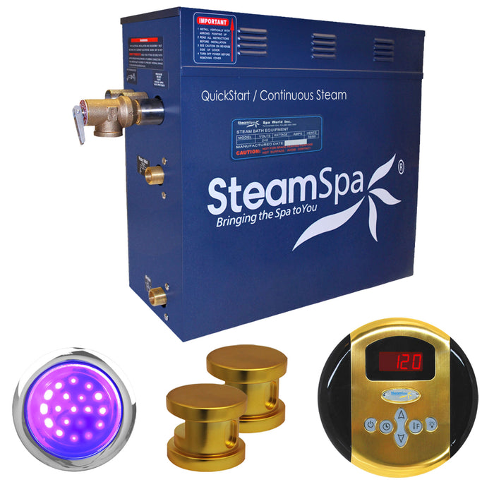SteamSpa Indulgence 12kW QuickStart Acu-Steam Bath Generator Package