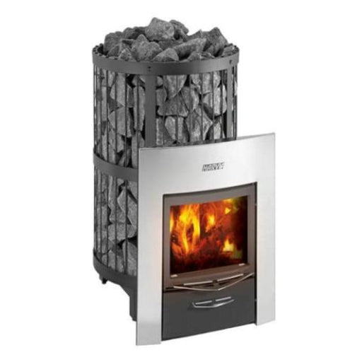 harvia legend 300 duo series 23.5kw wood burning sauna stove fireplace combo in white background