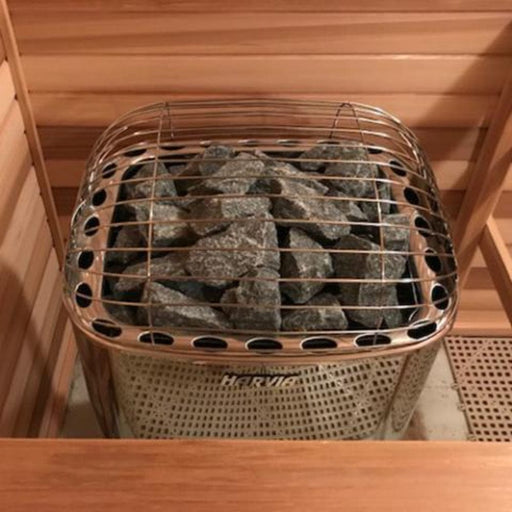 harvia sauna close up top view