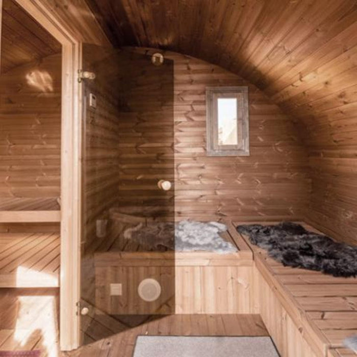 home sauna kit outdoor interior zoom in