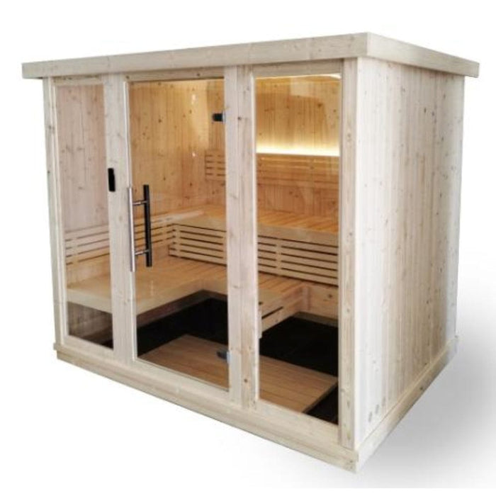 indoor home sauna cutout view