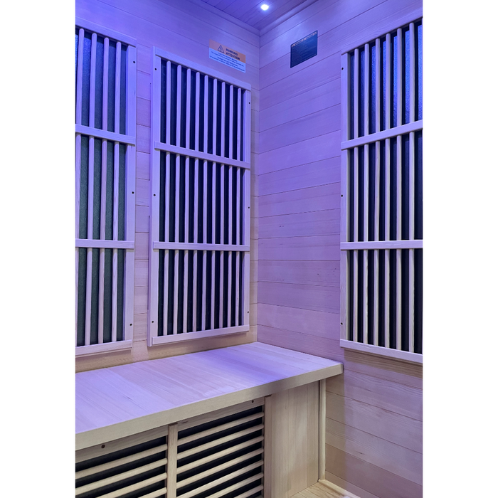 SteamSpa Infrared Home Sauna Hemlock Wooden Indoor 3 Person Infrared Sauna Spa