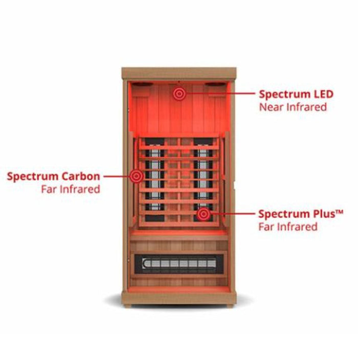 low emf infrared sauna front view